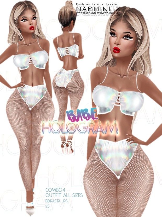 Hologram Babe Full combo (4 Outfits + Free Shoes All Sizes Bibirasta JPG )