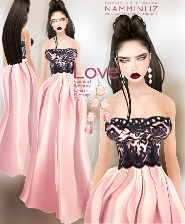 Love combo1 Bibirasta imvu dress + Earrings