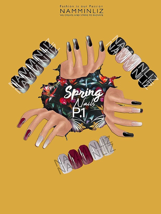 Spring Nails P.1 3 PNG Textures NAMMINLIZ