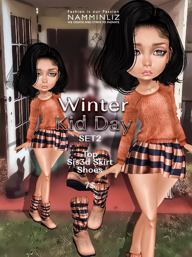 Winter Kid Day Full Set ( Pants + Shoes ) JPG textures NAMMINLIZ file sale