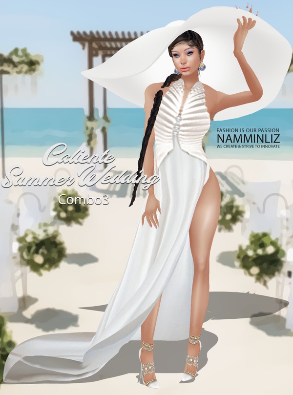 Caliente Summer Wedding Dress Combo3 Textures PNG CHKN Limited to 3 clients only ^ - &