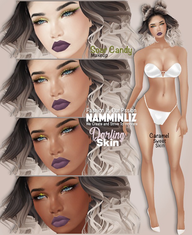 Darling 4 Skintones + 4 Makeup PNG
