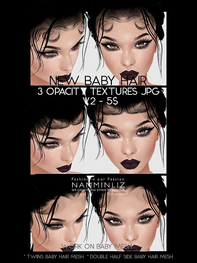 New Baby hair 3 Opacity Textures V2 JPG (Work with our - NAMMINLIZ