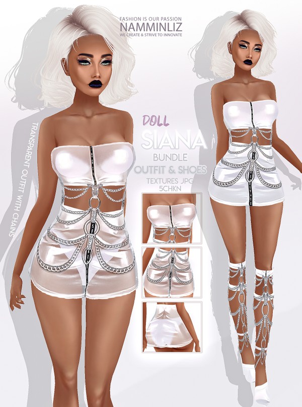 SIANA Doll Bundle 5 Outfits & Shoes Textures JPG 5 CHKN Limited to 3 clients only