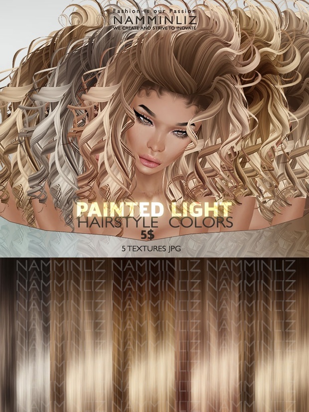 Full Painted Hair colors 26 Textures JPG