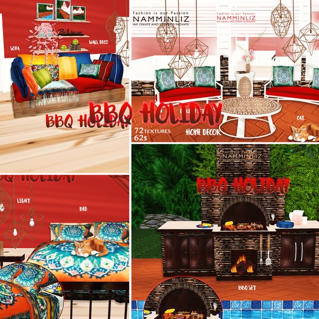 BBQ Holiday Room Decor 72Textures Limited