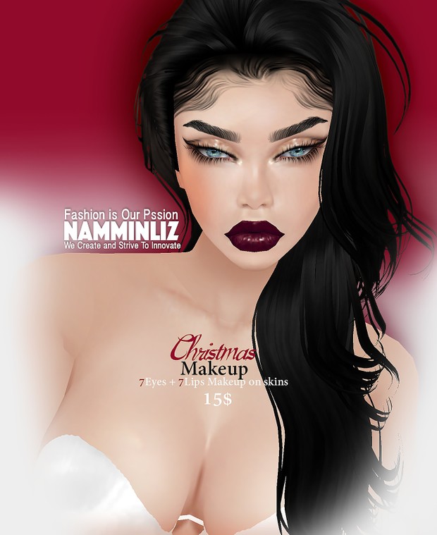 M A K E U P Christmas 7Eyes +7Lips Makeup to add to any imvu Skin