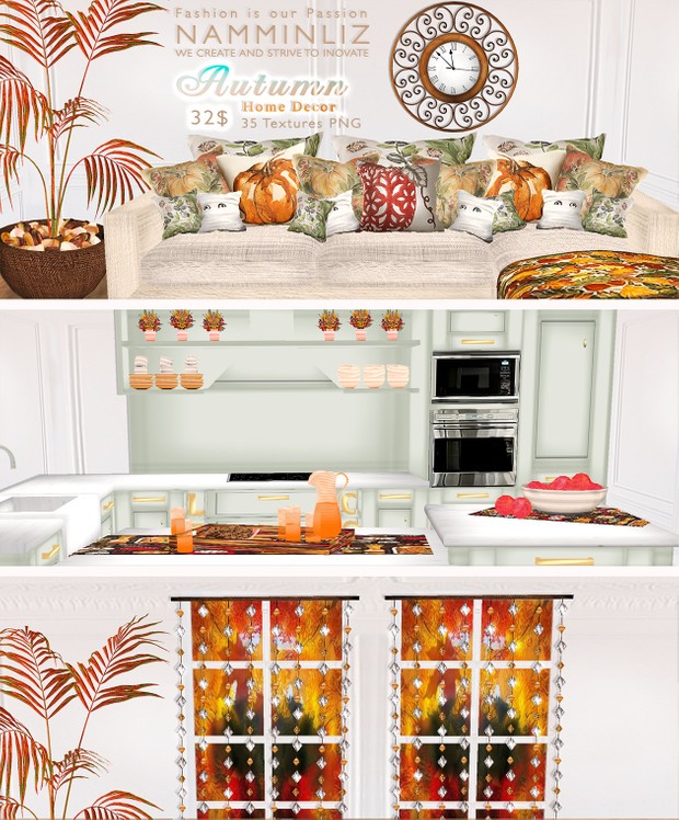 Autumn Home Decor ( Limited to 4 ) 35 Textures PNG
