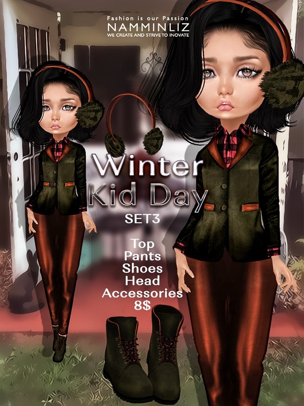 Winter Kid Day Full Set ( Pants + Shoes ) JPG textures NAMMINLIZ file sale