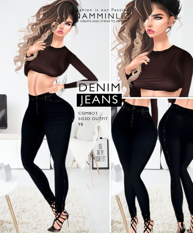 Denim Jeans combo3 imvu Sis3d outfit Jeans & Top