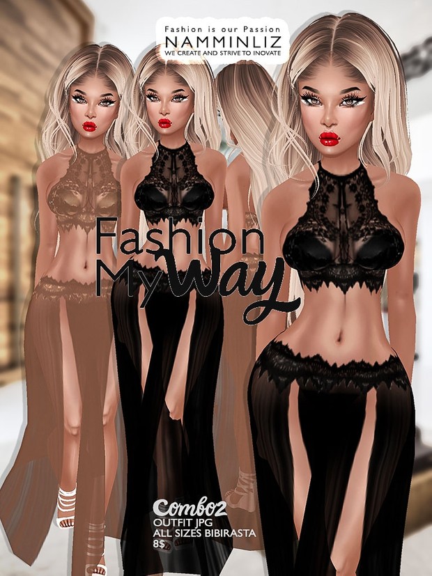 Fashion my way Full combo ( 4 Outfits Textures JPG All Sizes Bibirasta ) File sale NAMMINLIZ