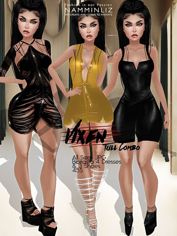 Vixen Full combo All Sizes JPG Texture Bibirasta 4 Dress + 3 Shoes