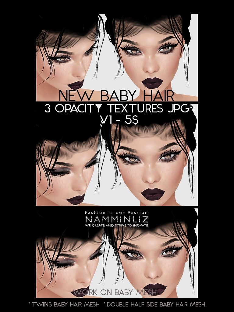 New Baby hair 3 Opacity Textures V1 JPG (Work with our - NAMMINLIZ