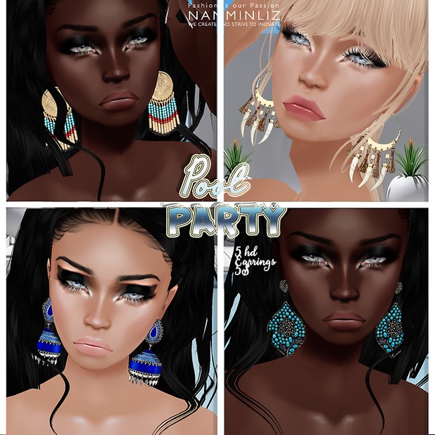 PoolParty Big Earrings combo