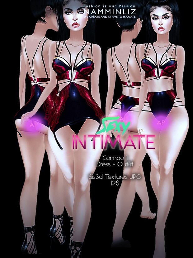 Sexy Intimate combo1 (Dress + outfit) Sis3d imvu Texture AP JPG