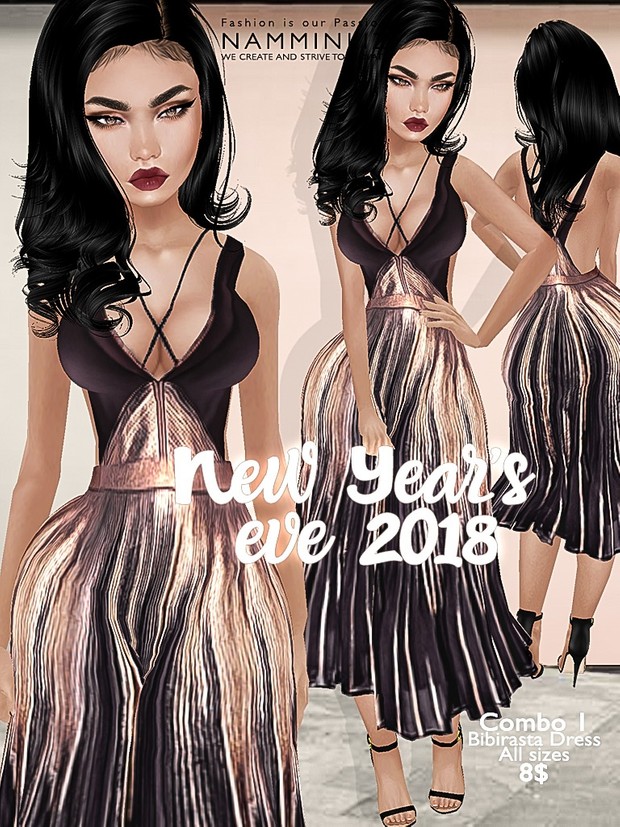 New Year's eve combo1 Bibirasta dress all sizes imvu JPG texture NAMMINLIZ