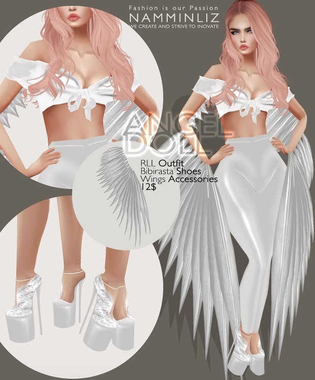 ANGEL DOLL (RLL Outfit, Bibirasta Shoe, wings Accessories)