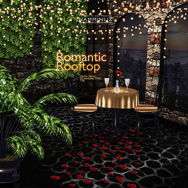 Romantic RoofTop imvu Home decor 20 Textures PNG
