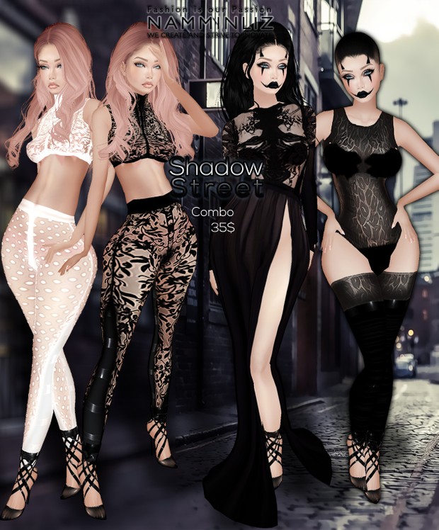 Shadow Street •Sis3d Pants + Mini Shorts + Top Bibi