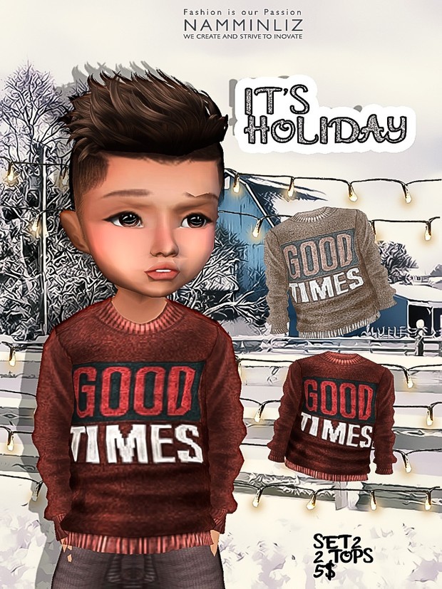 It's Holiday Full Set 8 tops imvu textures JPG NAMMINLIZ life sale
