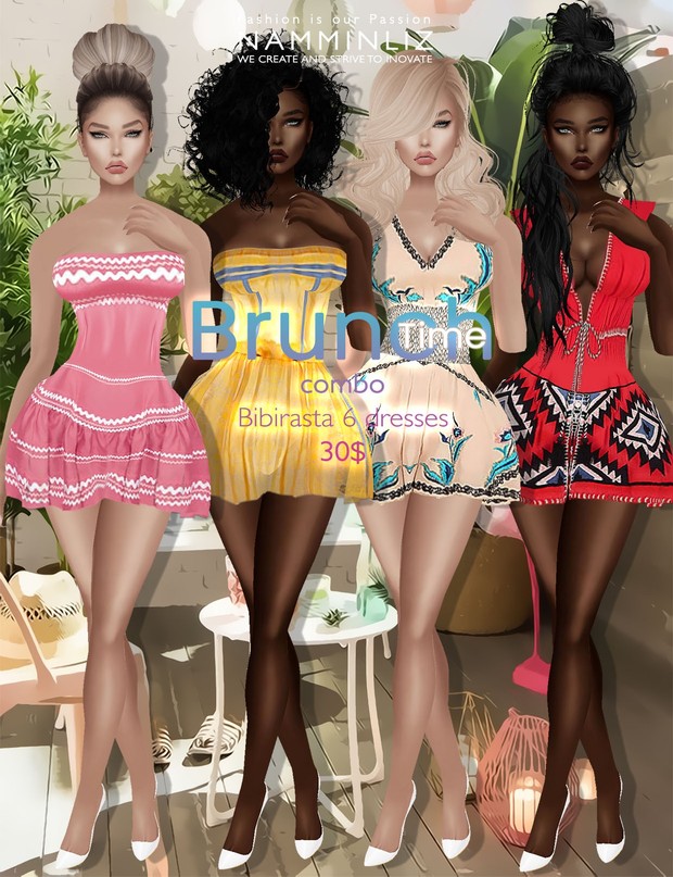 Brunch time combo ( imvu Bibirasta 6 dresses ) all sizes
