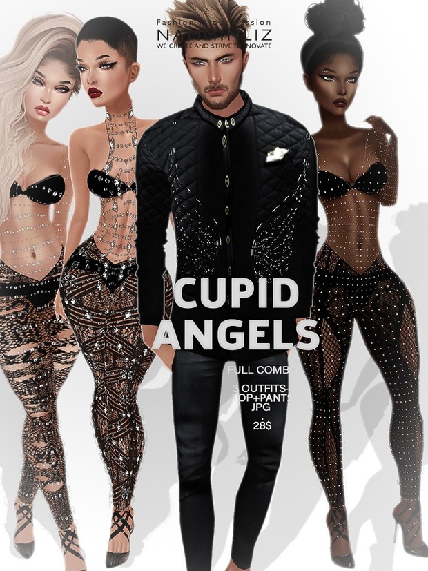 Cupid Angels full combo ( 3 Outfits RLL, VL + Top+ Pants ) JPG textures