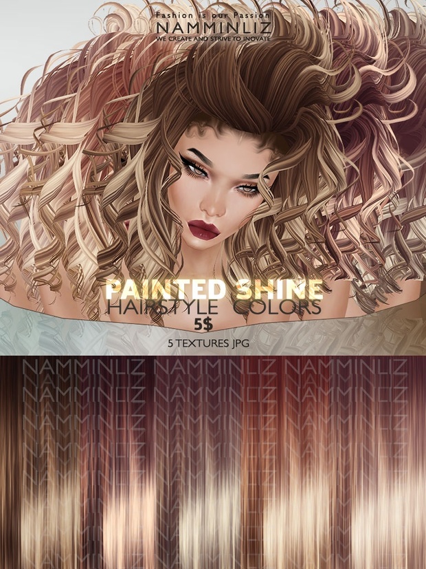 Full Painted Hair colors 26 Textures JPG