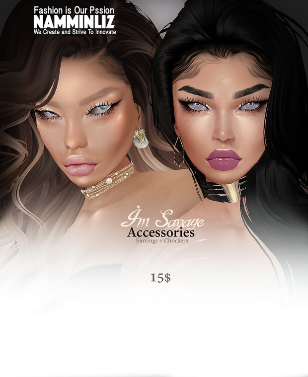 Accessories I'm Savage 4 Earrings + 4 Chockers
