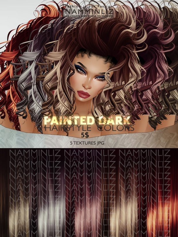 Full Painted Hair colors 26 Textures JPG