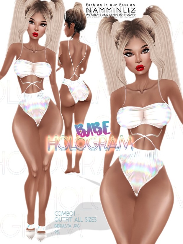 Hologram Babe Full combo (4 Outfits + Free Shoes All Sizes Bibirasta JPG )