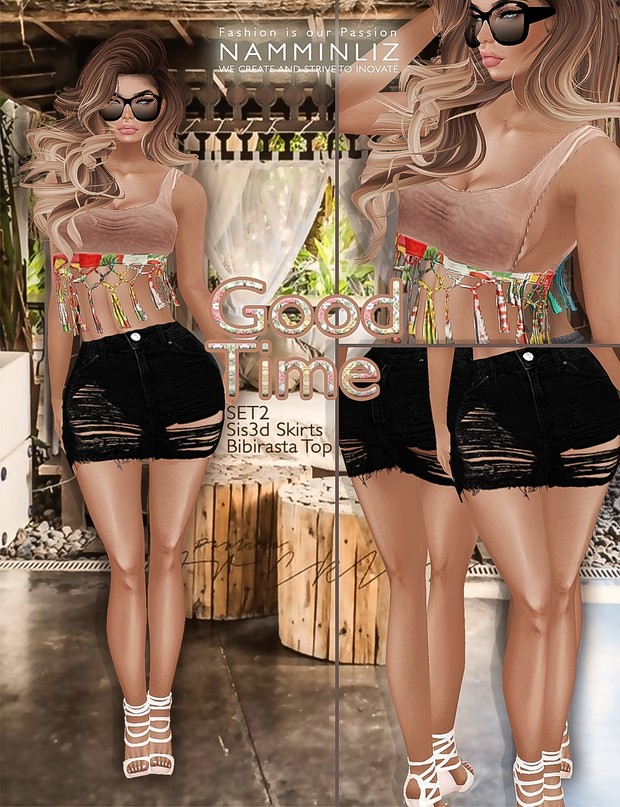Good time SET2 •Sis3d skirt •Bibirasta top imvu texture PNG