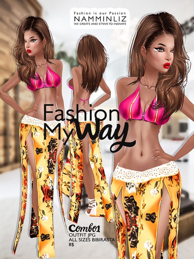 Fashion my way Full combo ( 4 Outfits Textures JPG All Sizes Bibirasta ) File sale NAMMINLIZ