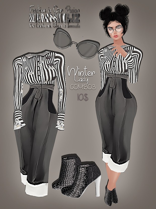 Winter Lady COMBO3 Bibirasta All sizes PNG + Sunglasses PNG + Shoes PNG