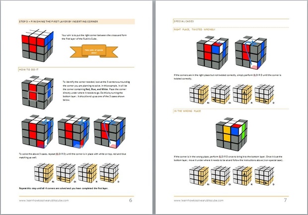 How to solve a Rubik's Cube - printable booklet