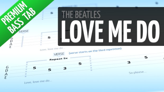 Love Me Do (Premium Bass Tab)
