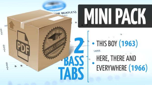 Mini Pack - 2 Premium Beatles Bass Tabs