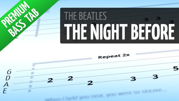 The Night Before (Premium Bass Tab)