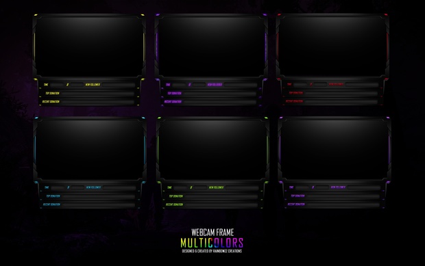 Webcam Frame Multicolors