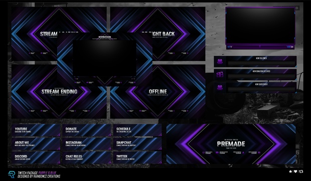 Twitch Package Purple & Blue