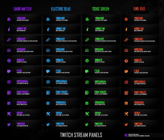 Twitch Stream Panels