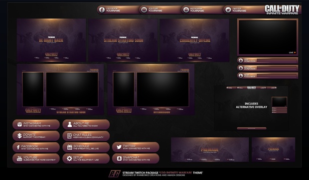 Call Of Duty - Infinite Warfare Themed Twitch Package