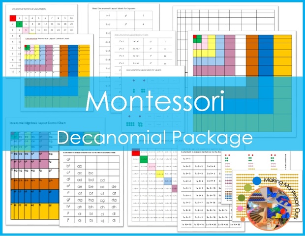 Montessori Decanomial Layout