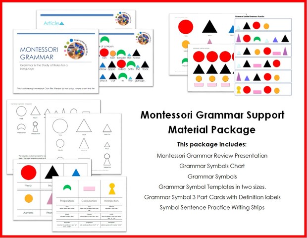 Montessori Grammar Support Materials Package