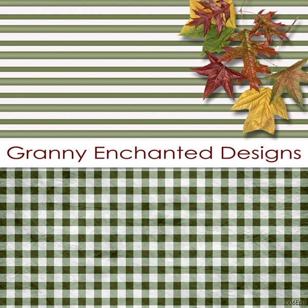 Autumn Woods: 12 Digital Papers and 3 Autumn Leaf Clusters– (006p1)