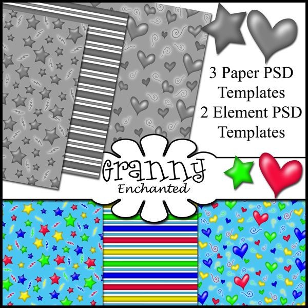 “Party Basics” 3 Paper and 2 Elements Templates CU/PU/S4H