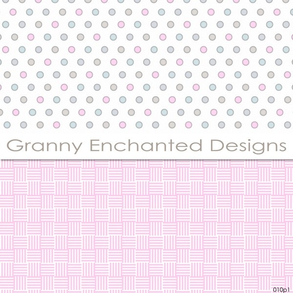 Ellie Paper Pack: 12 Digital Papers– in Gray, Pink, and Brown Scrapbook Patterns (010p1)