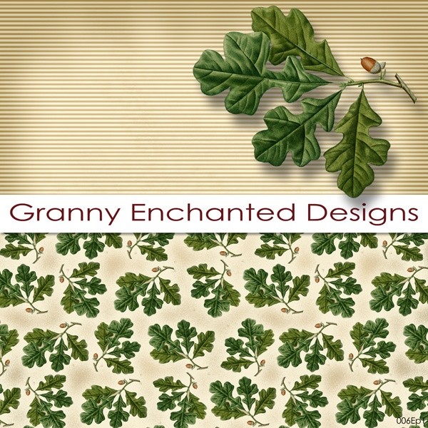 Autumn Woods: 12 Digital Papers and 3 Autumn Leaf Clusters– (006p1)