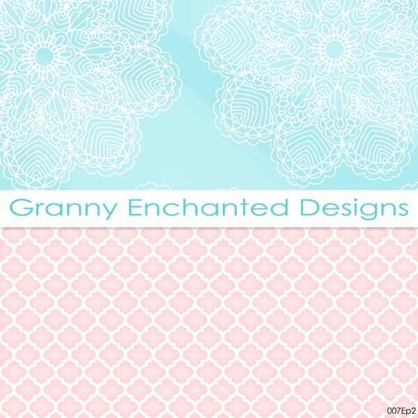 Soft Beach: 12 Digital Papers– in Teal, White, and Blush Patterns (007p2)