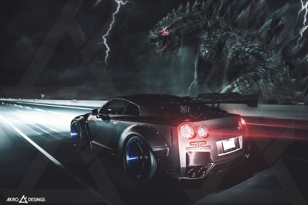  GTR  R35 Godzilla wallpaper  HD  Akro Desings Sellfy com