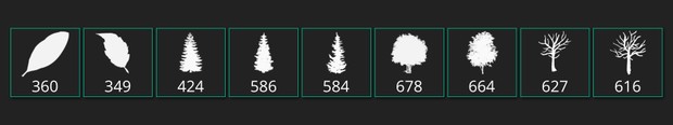 Tree Brushes Pack #1 | Photoshop Resources